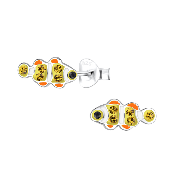 Wholesale Sterling Silver Fish Ear Studs - JD18382