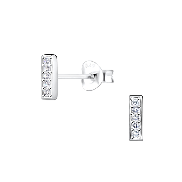 Wholesale Sterling Silver Bar Ear Studs - JD18511