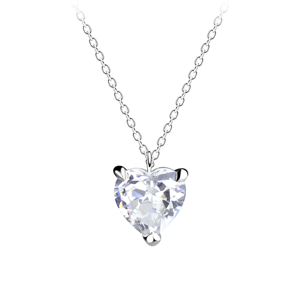Wholesale Sterling Silver Heart Necklace - JD13055