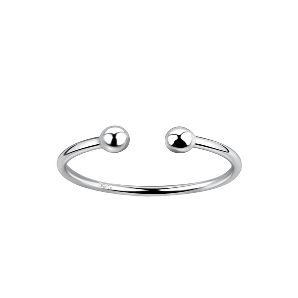 Wholesale Sterling Silver Opened Ball Ring - JD17968