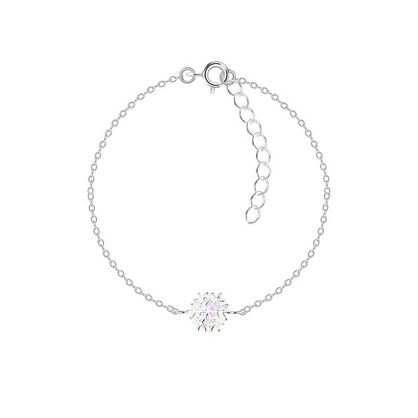 Wholesale Sterling Silver Snowflake Bracelet - JD18722