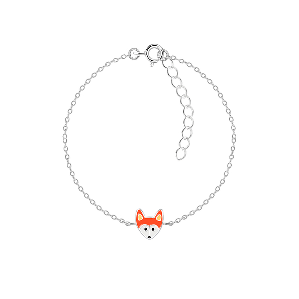 Wholesale Sterling Silver Fox Bracelet - JD18740