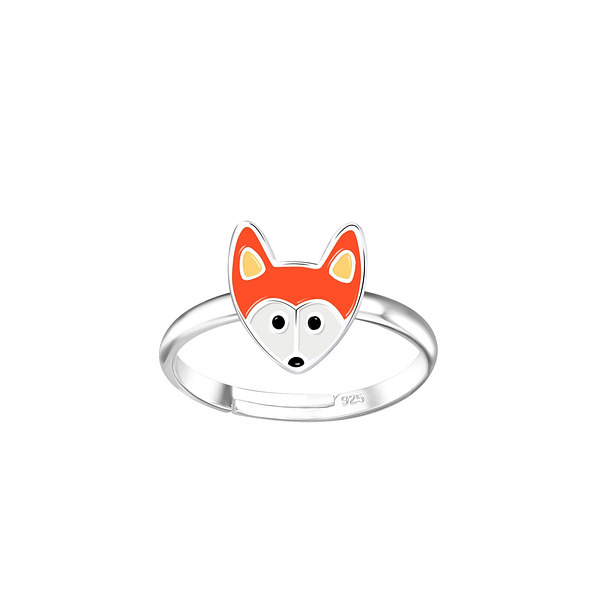 Wholesale Sterling Silver Fox Adjustable Ring - JD18845