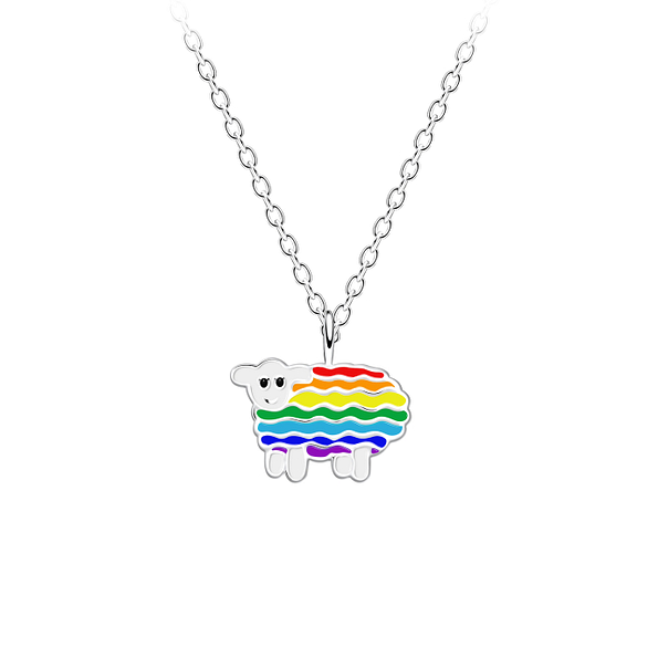 Wholesale Sterling Silver Sheep Necklace - JD18748