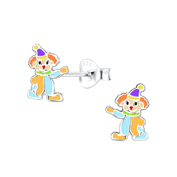 Wholesale Sterling Silver Clown Ear Studs - JD18656