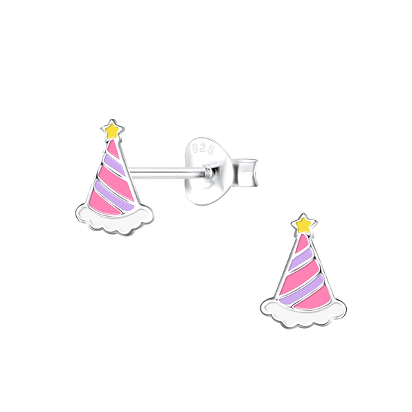 Wholesale Sterling Silver Party Hat Ear Studs - JD18643