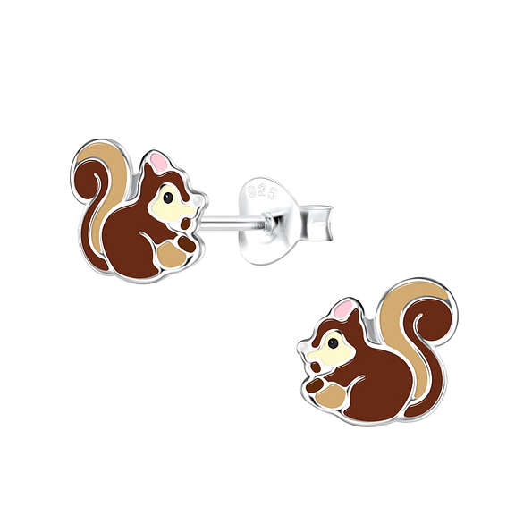 Wholesale Sterling Silver Squirrel Ear Studs - JD18537