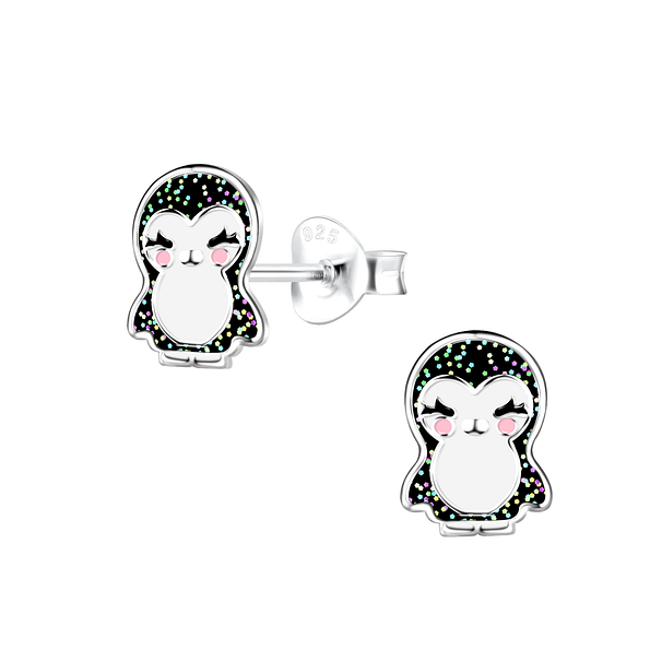 Wholesale Sterling Silver Penguin Ear Studs - JD18799