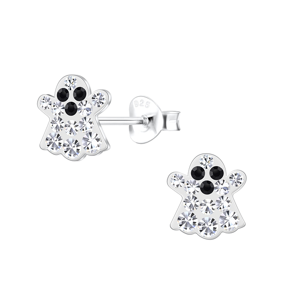 Wholesale Sterling Silver Ghost Ear Studs - JD19115