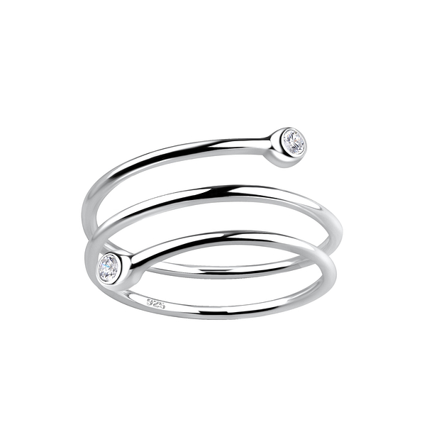 Wholesale Sterling Silver Triple Line Ring - JD18772