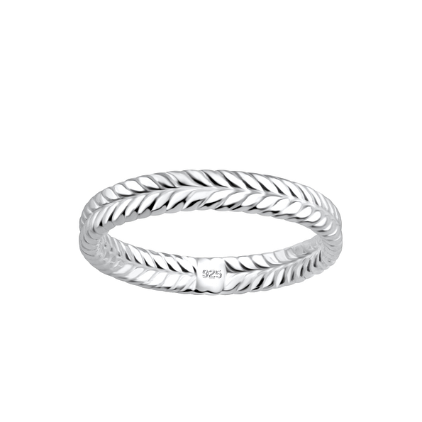 Wholesale Sterling Silver Braid Ring - JD18765