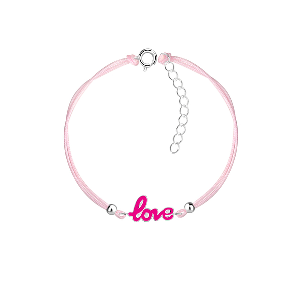 Wholesale Sterling Silver Love Cord Bracelet - JD19129