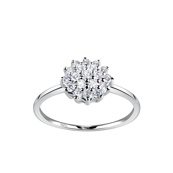 Wholesale Sterling Silver Flower Ring - JD19224