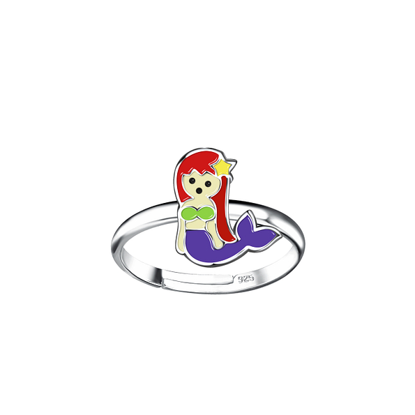 Wholesale Sterling Silver Mermaid Adjustable Ring - JD17940