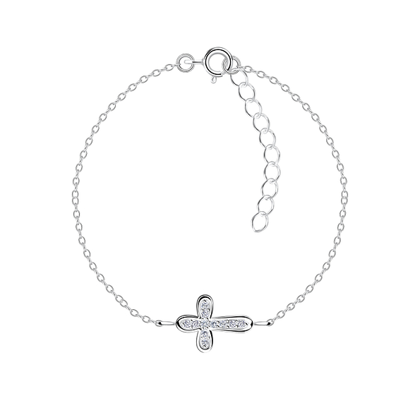 Wholesale Sterling Silver Cross Bracelet - JD19465