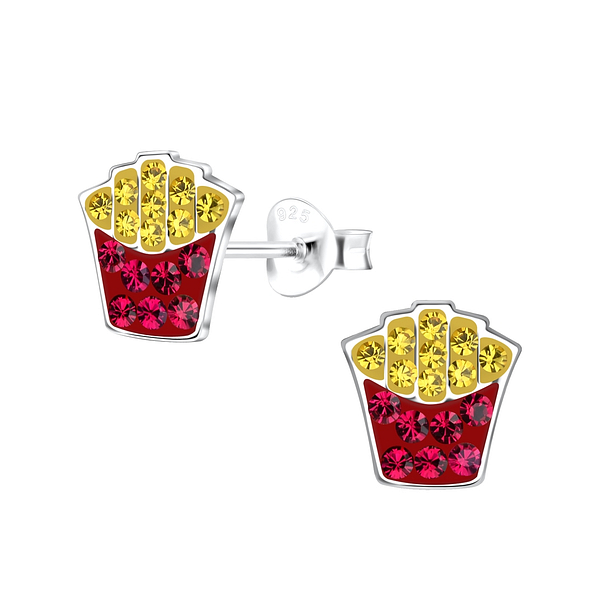 Wholesale Sterling Silver French Fries Ear Studs - JD19330