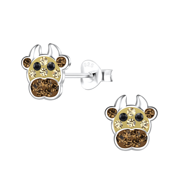 Wholesale Sterling Silver Cow Ear Studs - JD19489