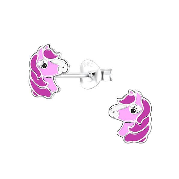 Wholesale Sterling Silver Horse Ear Studs - JD19495