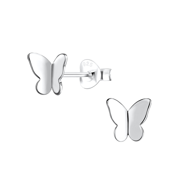 Wholesale Sterling Silver Butterfly Ear Studs - JD19426