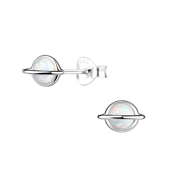 Wholesale Sterling Silver Saturn Ear Studs - JD19412