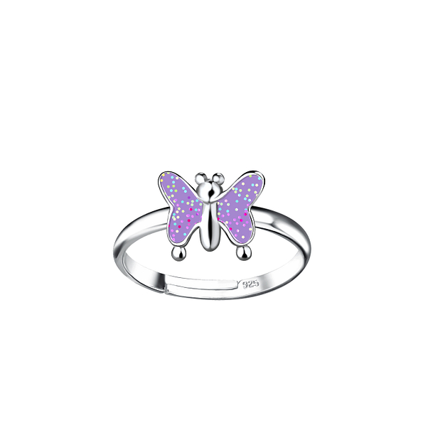 Wholesale Sterling Silver Butterfly Adjustable Ring - JD17941