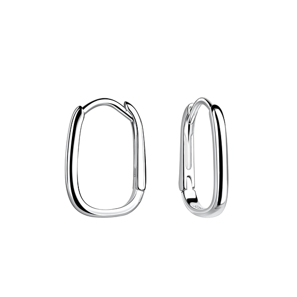 Wholesale 14mm Sterling Silver Huggie Earrings - JD19600