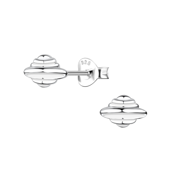 Wholesale Sterling Silver UFO Ear Studs - JD19684