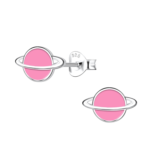 Wholesale Sterling Silver Saturn Ear Studs - JD19688