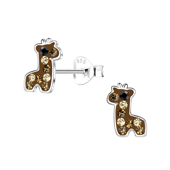 Wholesale Sterling Silver Giraffe Ear Studs - JD19631