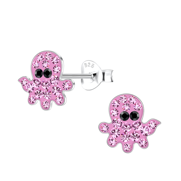 Wholesale Sterling Silver Octopus Ear Studs - JD19710