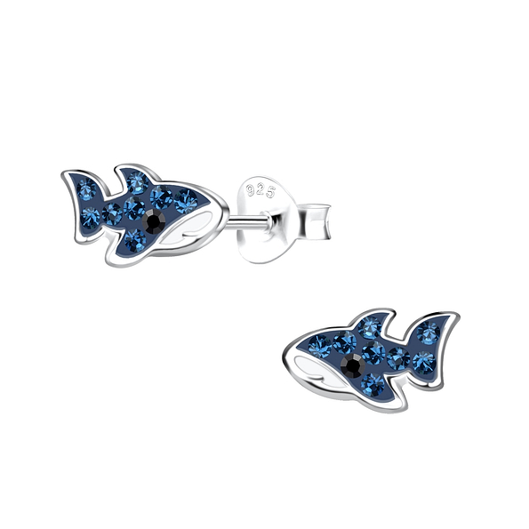 Wholesale Sterling Silver Shark Ear Studs - JD19664