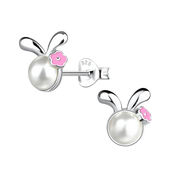 Wholesale Sterling Silver Bunny Ear Studs - JD19723