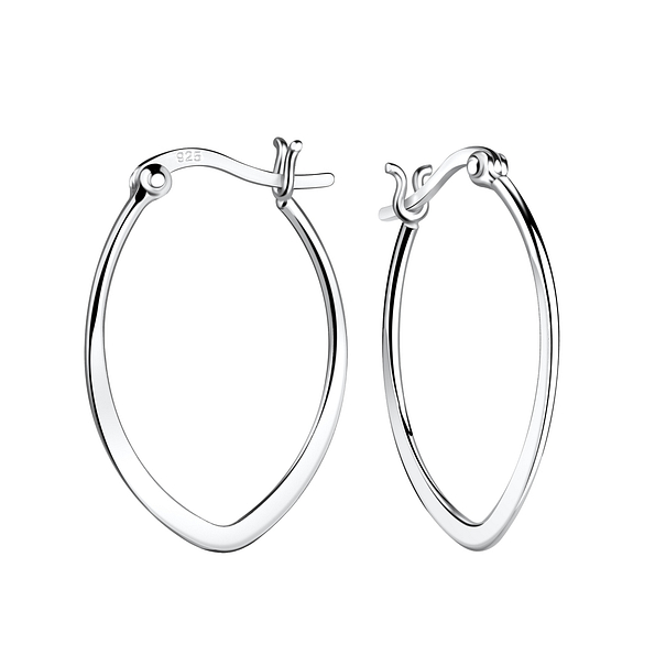 Wholesale Sterling Silver French Lock Ear Hoops - JD19637