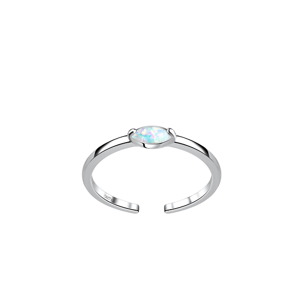 Wholesale 2X4mm Marquise Opal Sterling Silver Toe Ring - JD19778