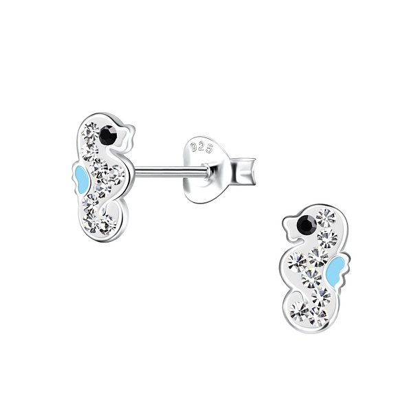 Wholesale Sterling Silver Seahorse Ear Studs - JD19802