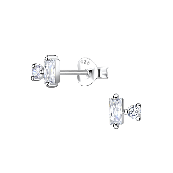 Wholesale Sterling Silver Geometric Ear Studs - JD19885