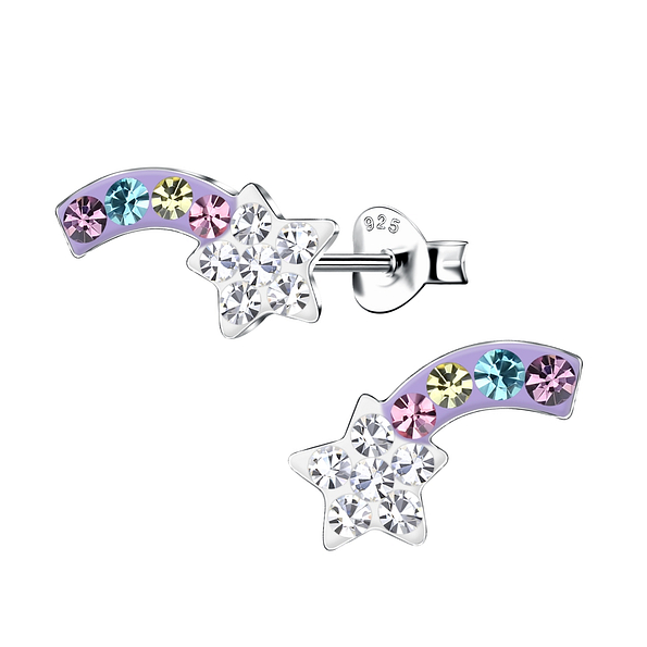 Wholesale Sterling Silver Shooting Star Ear Studs - JD17871