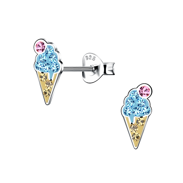 Wholesale Sterling Silver Ice cream Ear Studs - JD17904