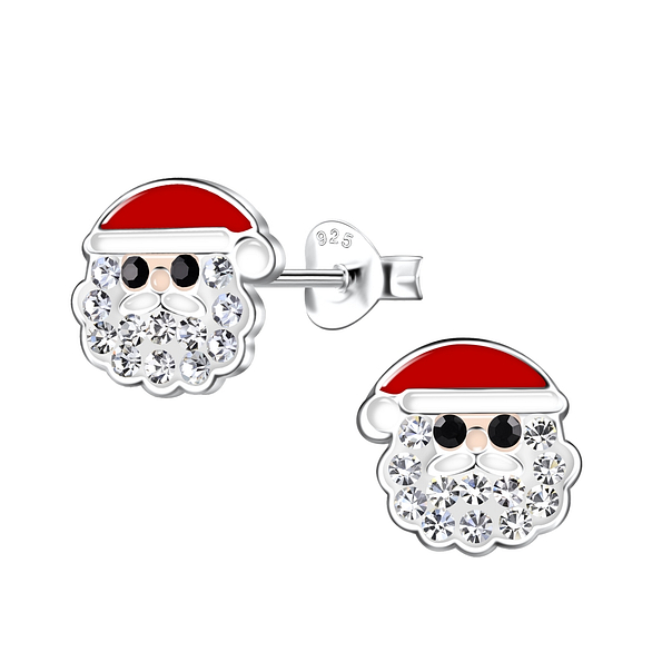 Wholesale Sterling Silver Santa Claus Ear Studs - JD20082