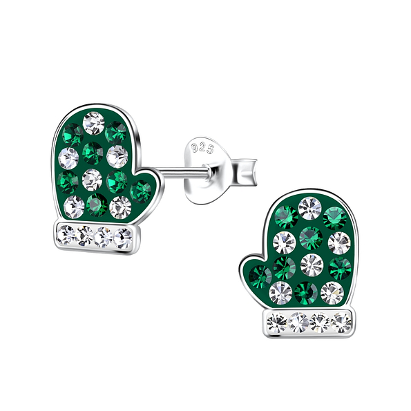 Wholesale Sterling Silver Christmas Glove Ear Studs - JD20093