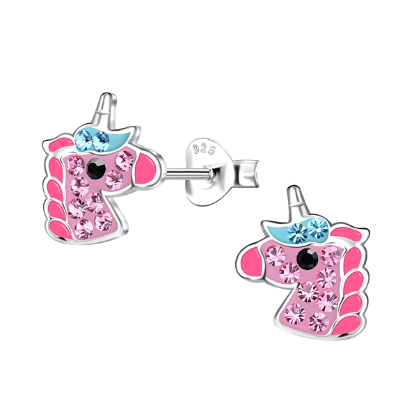 Wholesale Sterling Silver Unicorn Ear Studs - JD20168