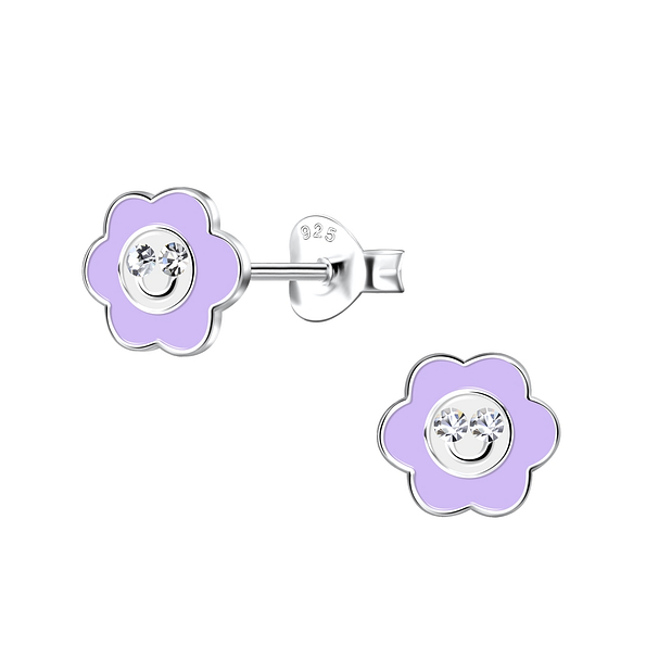 Wholesale Sterling Silver Flower Ear Studs - JD20179