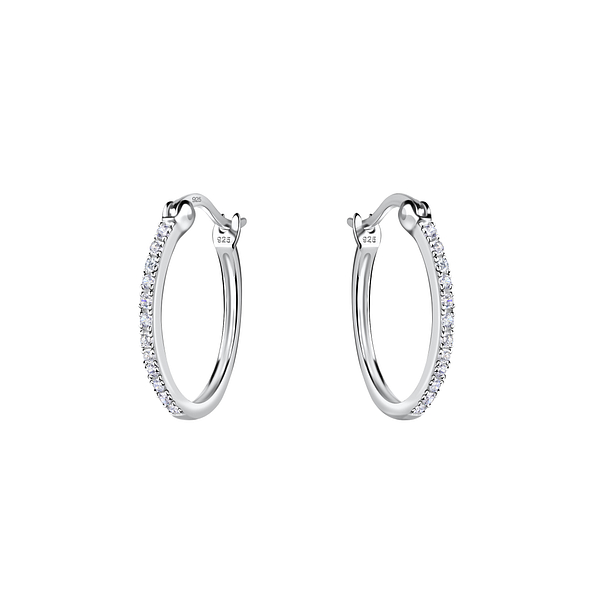 Wholesale Sterling Silver French Lock Ear Hoops - JD18224