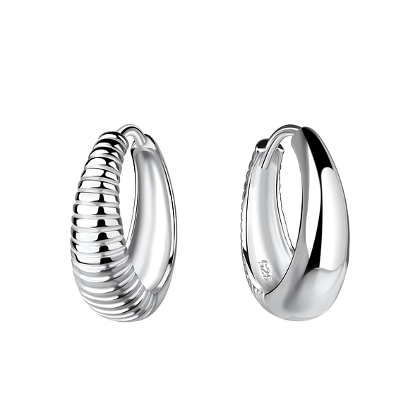 Wholesale 16mm Sterling Silver Huggie Earrings - JD20122