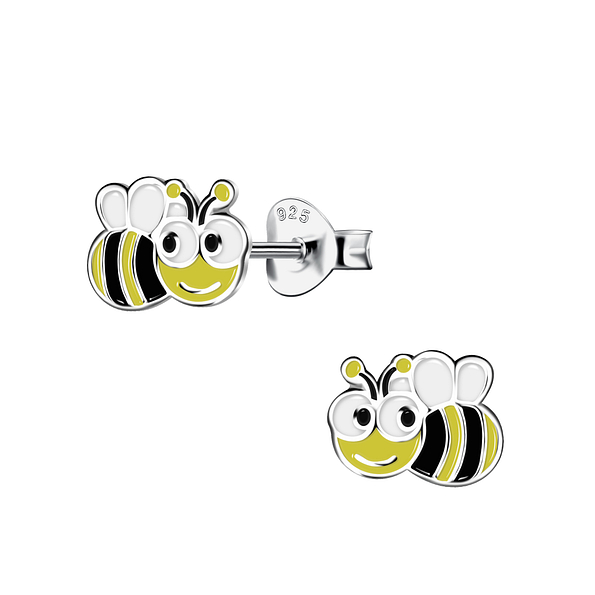 Wholesale Sterling Silver Bee Ear Studs - JD20157