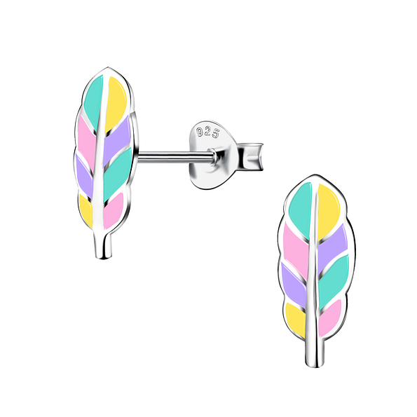 Wholesale Sterling Silver Feather Ear Studs - JD20130