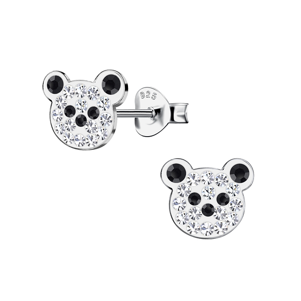 Wholesale Sterling Silver Bear Crystal Ear Studs - JD20140