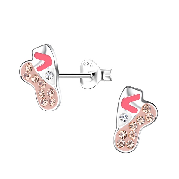 Wholesale Sterling Silver Ballerina Shoe Ear Studs - JD20291