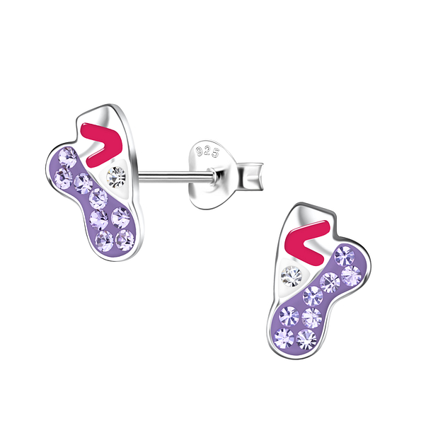 Wholesale Sterling Silver Ballerina Shoe Ear Studs - JD20292