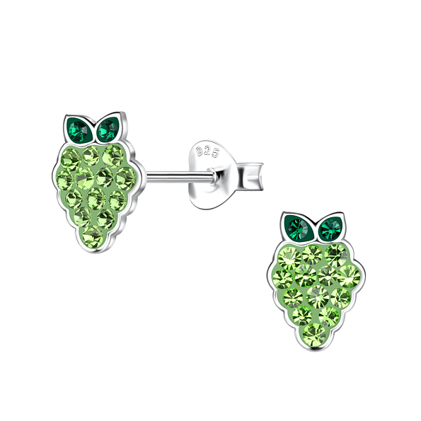 Wholesale Sterling Silver Grape Ear Studs - JD20102